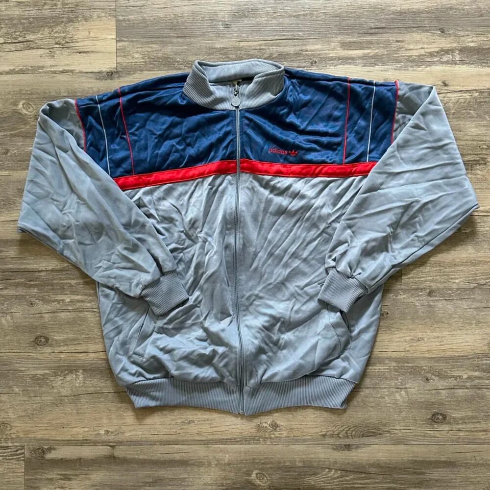 Vintage 80s Adidas Retro Track Jacket Size XL